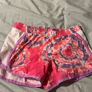 Xhilaration Tie-Dye Pink and Purple Athletic Shorts